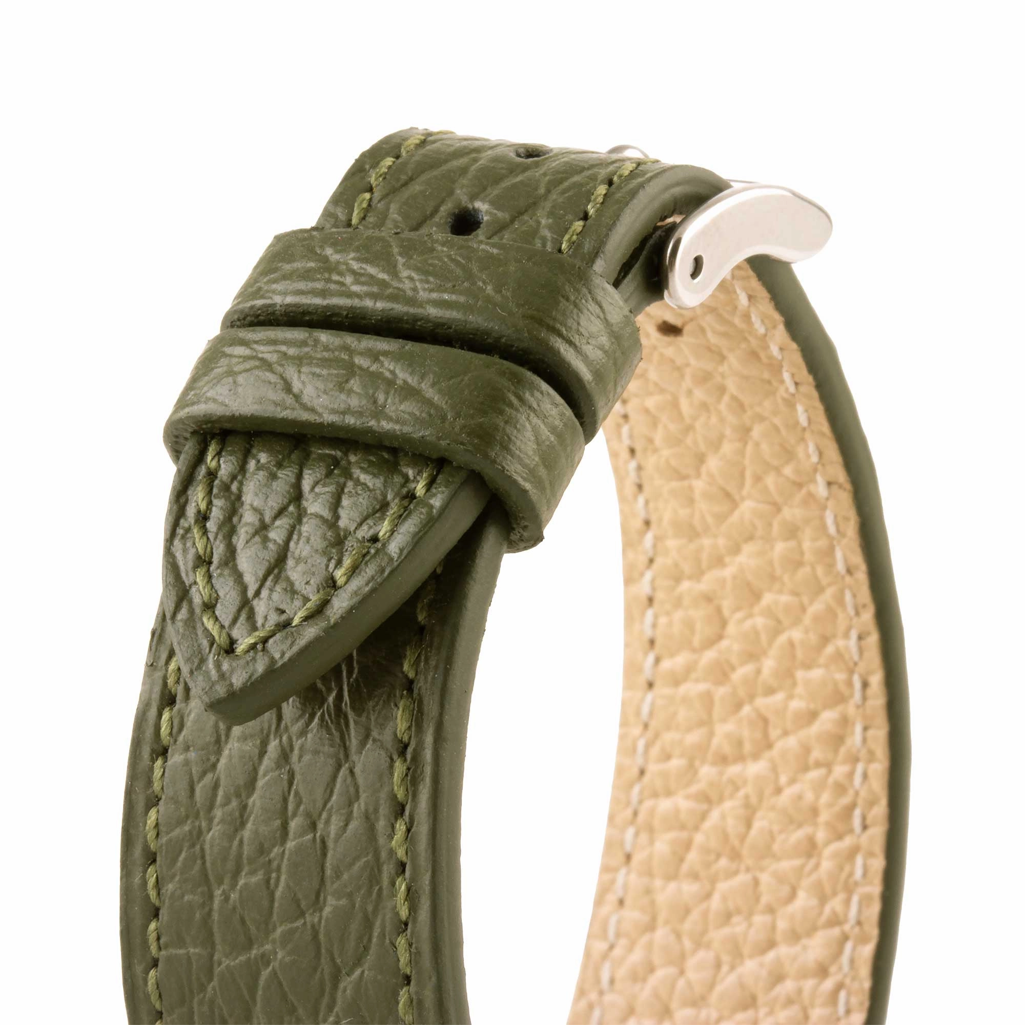 Leather watchband - Buffalo (black, blue, green, brown, kaki...)
