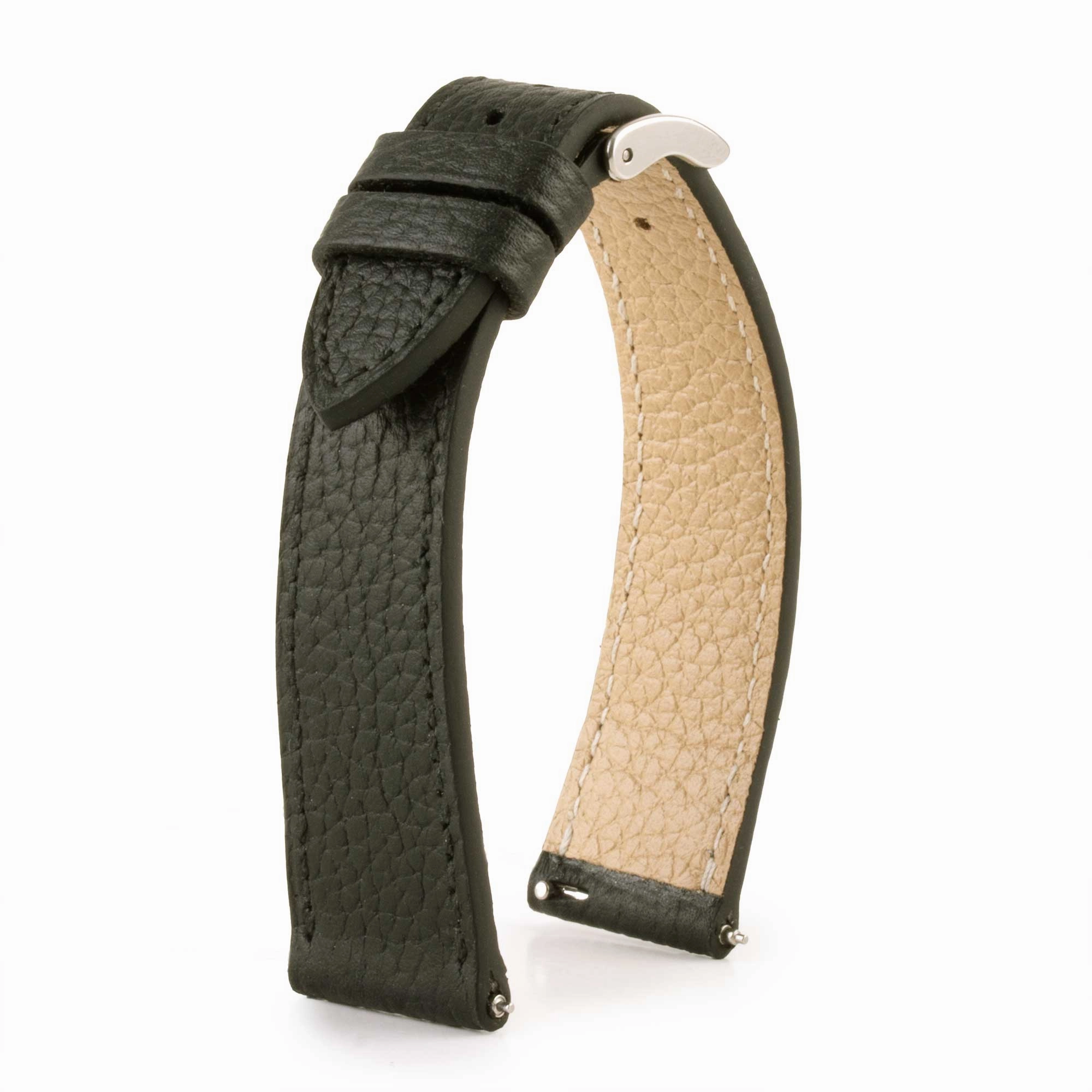 Leather watchband - Buffalo (black, blue, green, brown, kaki...)