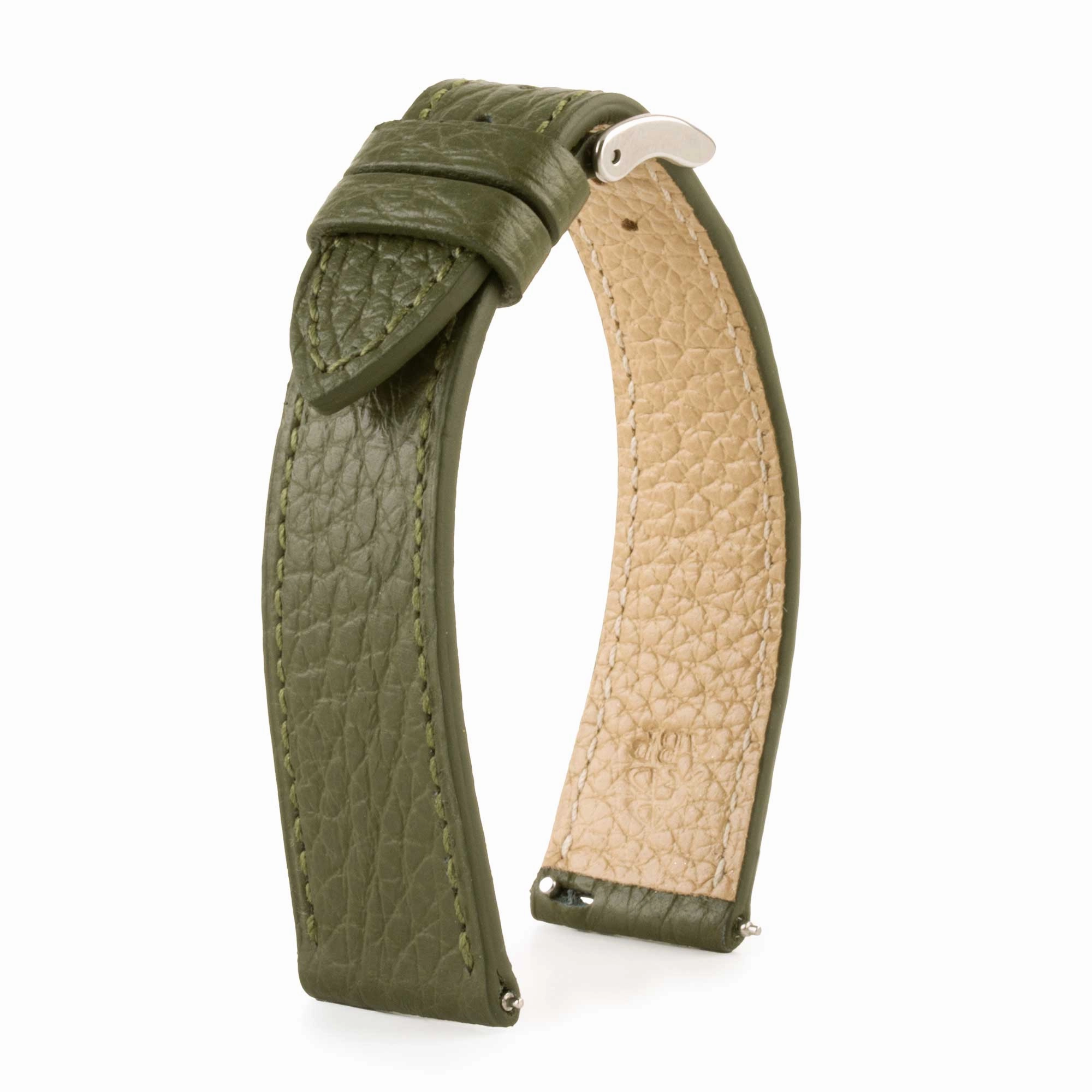 Leather watchband - Buffalo (black, blue, green, brown, kaki...)