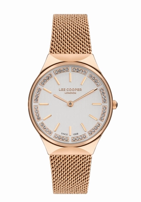 Lee Cooper - LC07862.430 - Women's Super Metal Rose Gold Mesh Watch