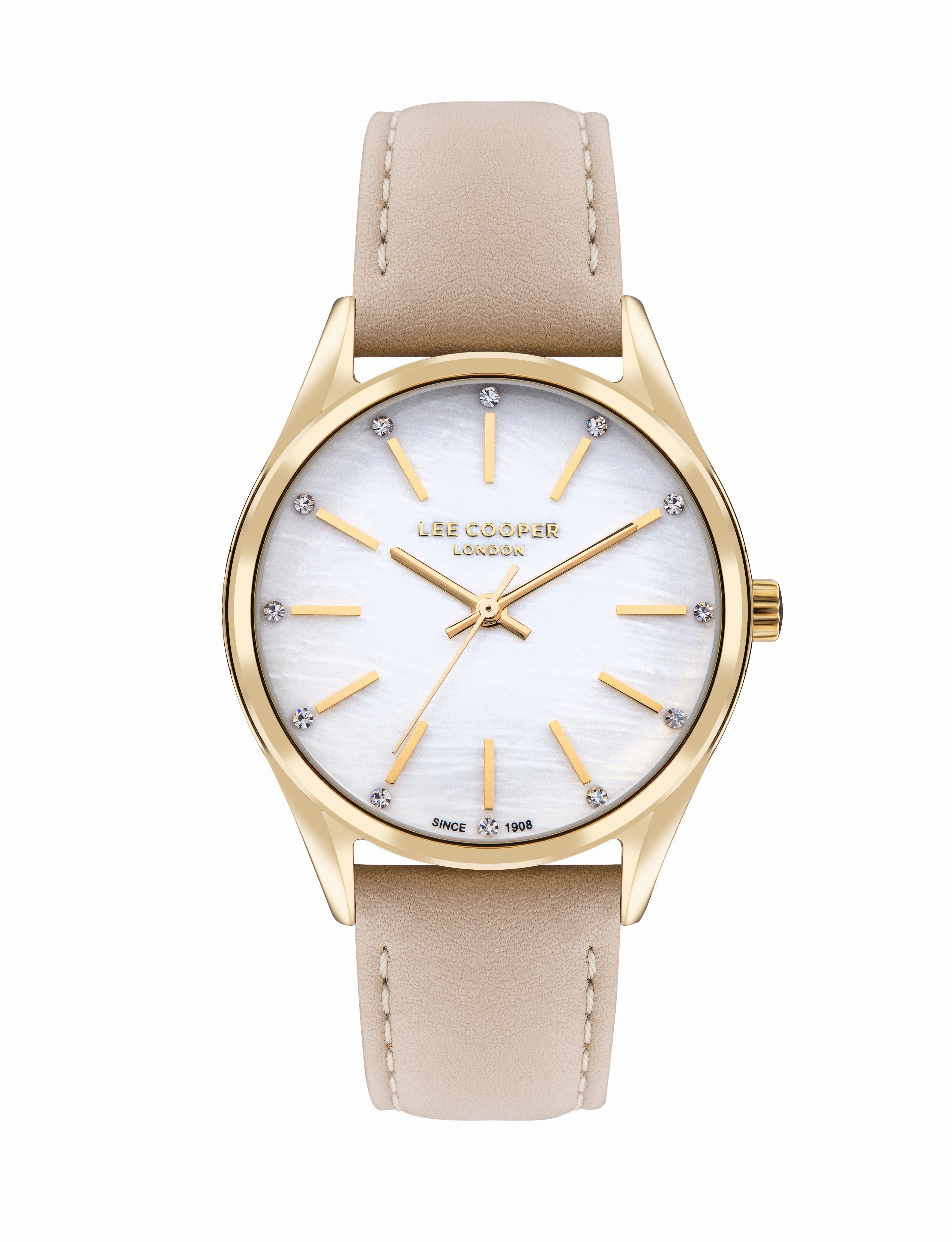 Lee Cooper - LC07871.124 - Women's Super Metal Gold Leather Watch