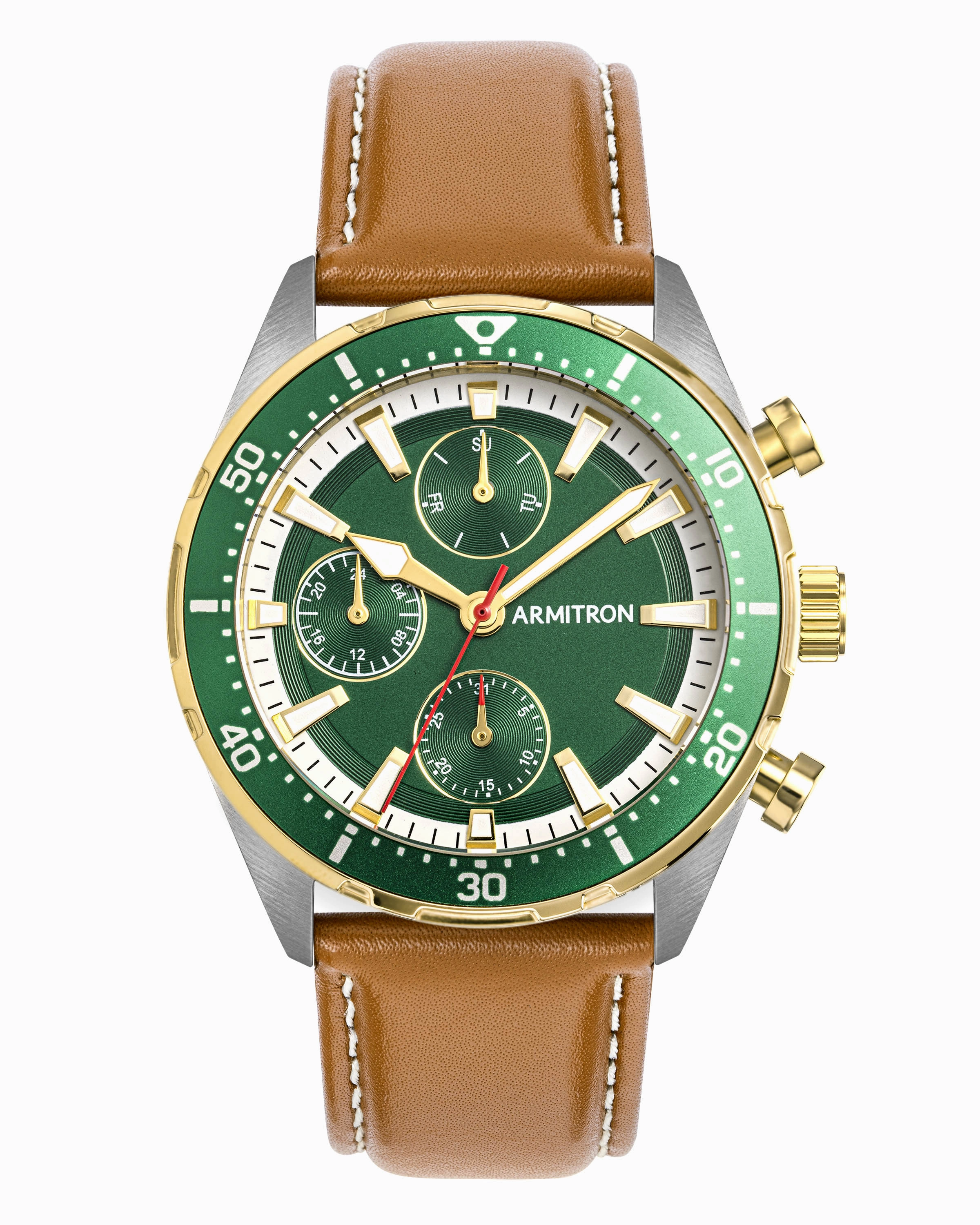 Lloyd? | 42mm, Leather/Green/Silver/Gold