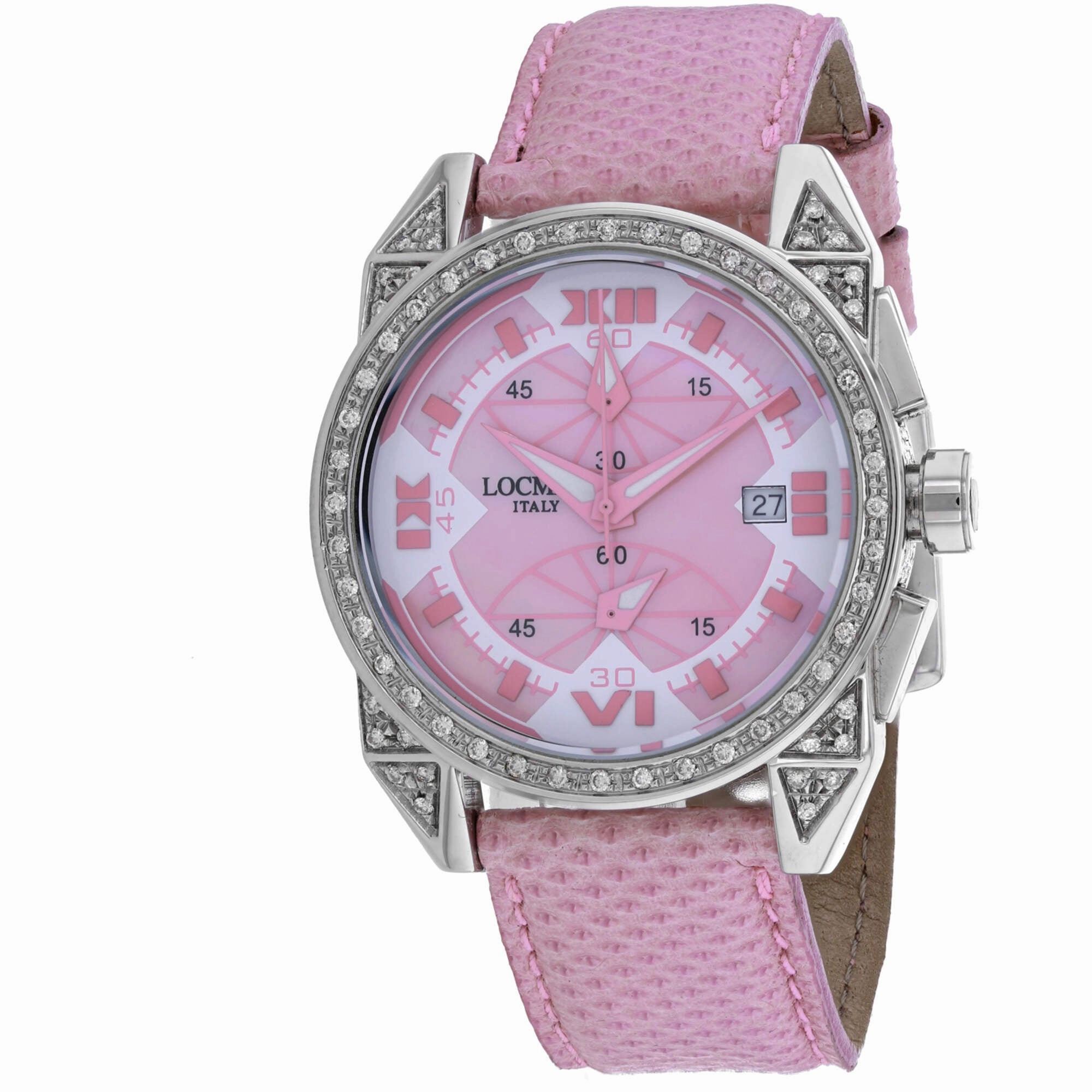 Locman Women's Watch - Cavallo Pazzo MOP Dial Pink Leather Strap | 161MOPPKDC/PKOS