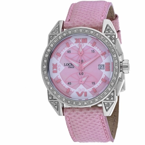 Locman Women's Watch - Cavallo Pazzo MOP Dial Pink Leather Strap | 161MOPPKDC/PKOS