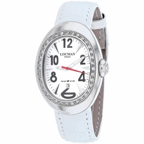 Locman Women's Watch - Classic Mother of Pearl Dial Light Blue Strap | 028MOPWHD/WH