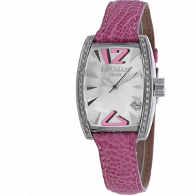 Locman Women's Watch - Panorama Mother of Pearl Dial Pink Leather Strap | 151MOPPKD