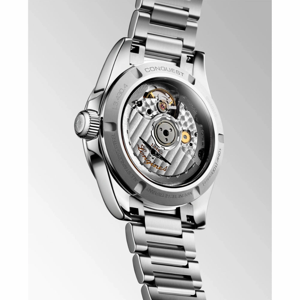 Longines Conquest 34mm Automatic Watch with Diamonds