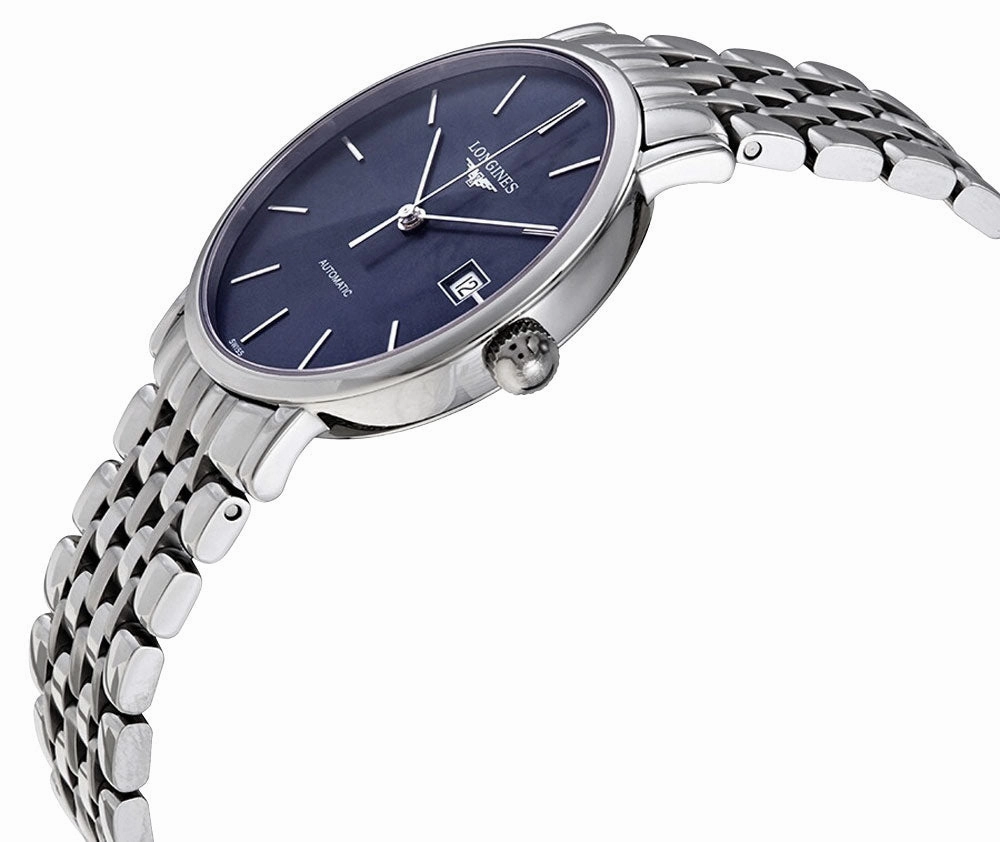 Longines Elegant Automatic Stainless Steel Blue Dial Date Mens Watch L4.810.4.92.6