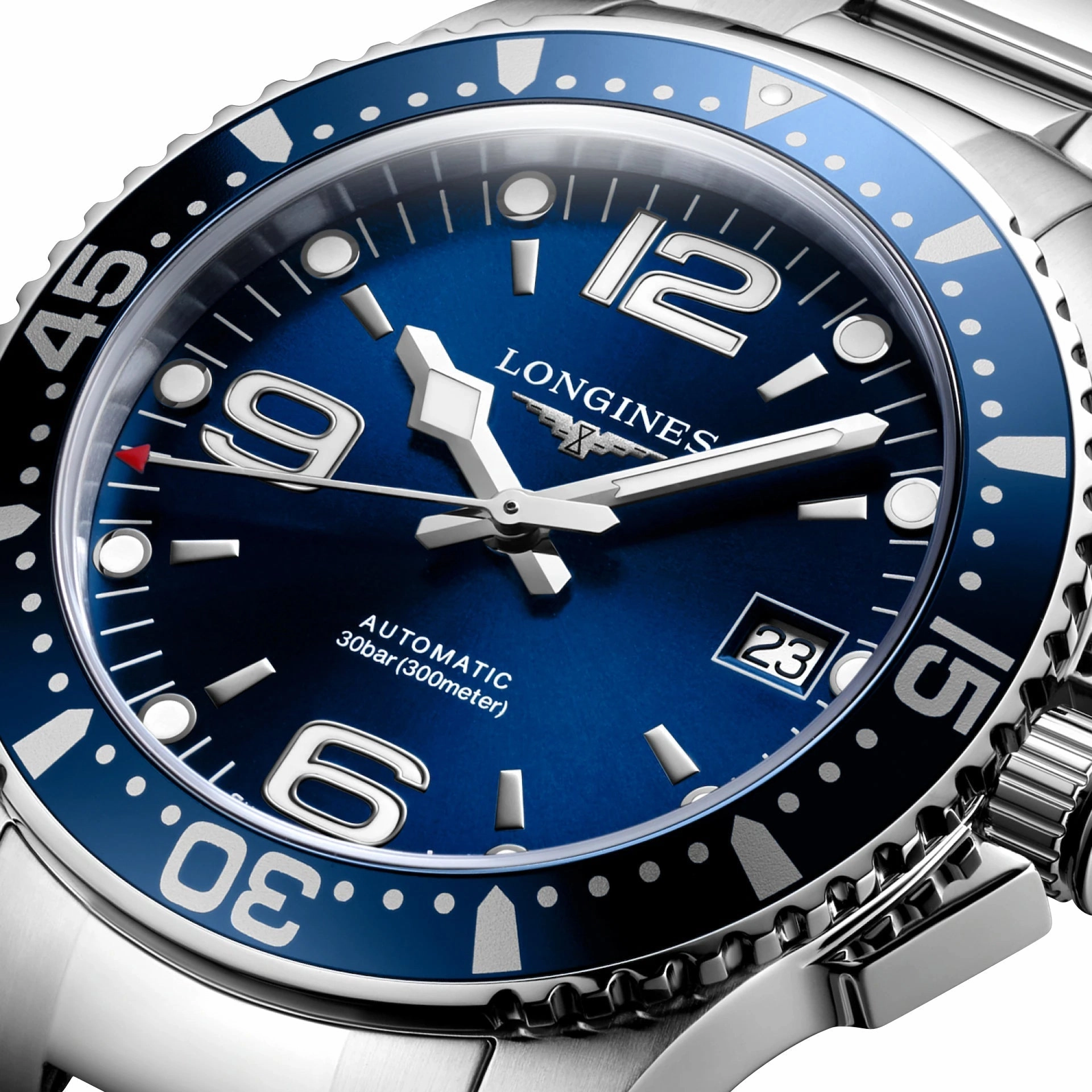Longines HydroConquest Automatic Stainless Steel Blue Dial Date Divers Mens Watch L3.741.4.96.6