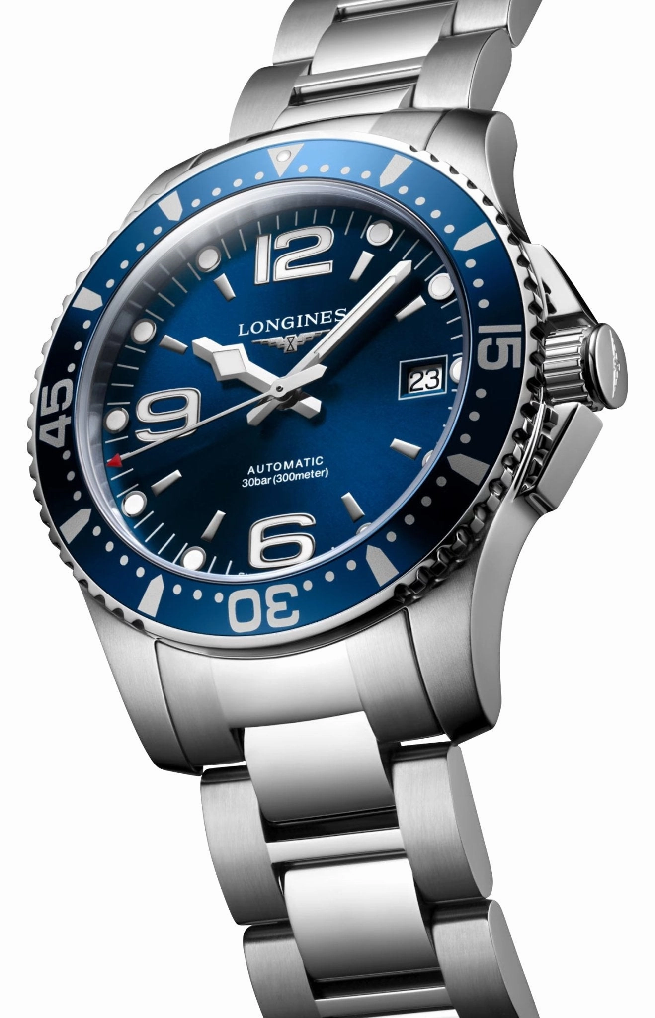 Longines HydroConquest Automatic Stainless Steel Blue Dial Date Divers Mens Watch L3.741.4.96.6