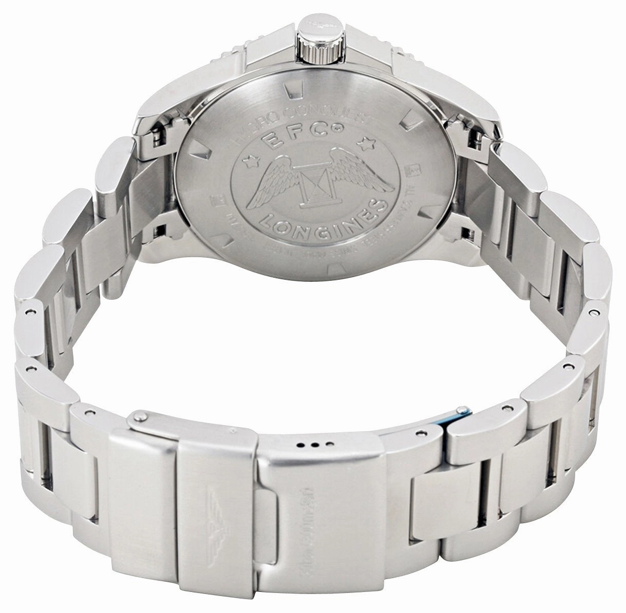 Longines HydroConquest Stainless Steel Black Dial Date Divers Quartz Mens Watch L3.730.4.56.6