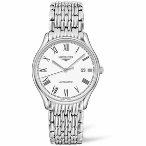 Longines Men's Watch - Lyre Automatic White Dial Silver Tone Bracelet Date | L49614116