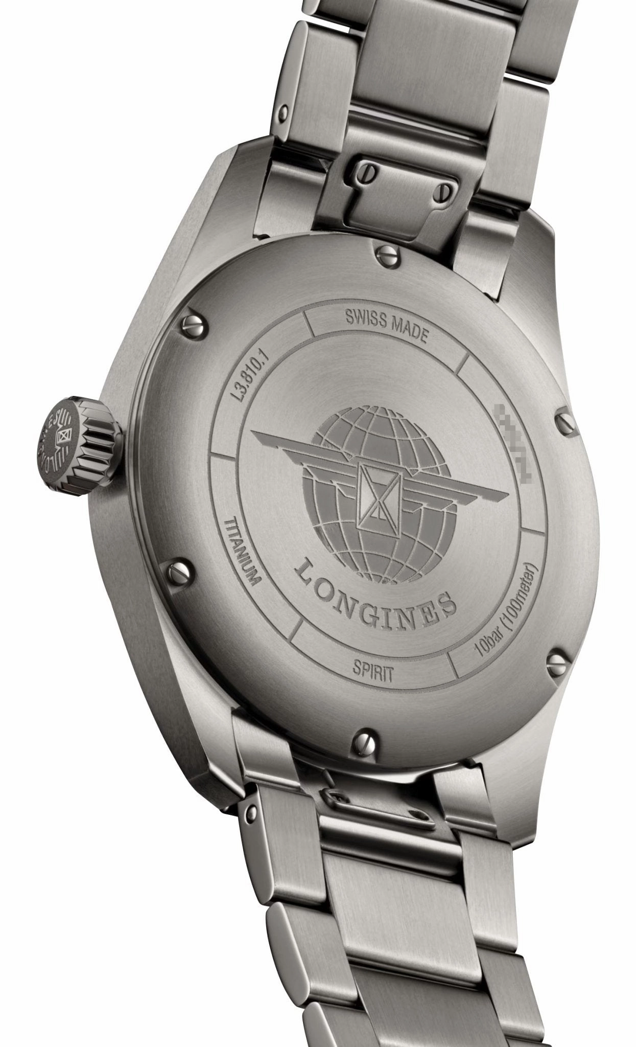 Longines Spirit Automatic Chronometer Titanium Gray Dial Mens Watch L3.810.1.53.6