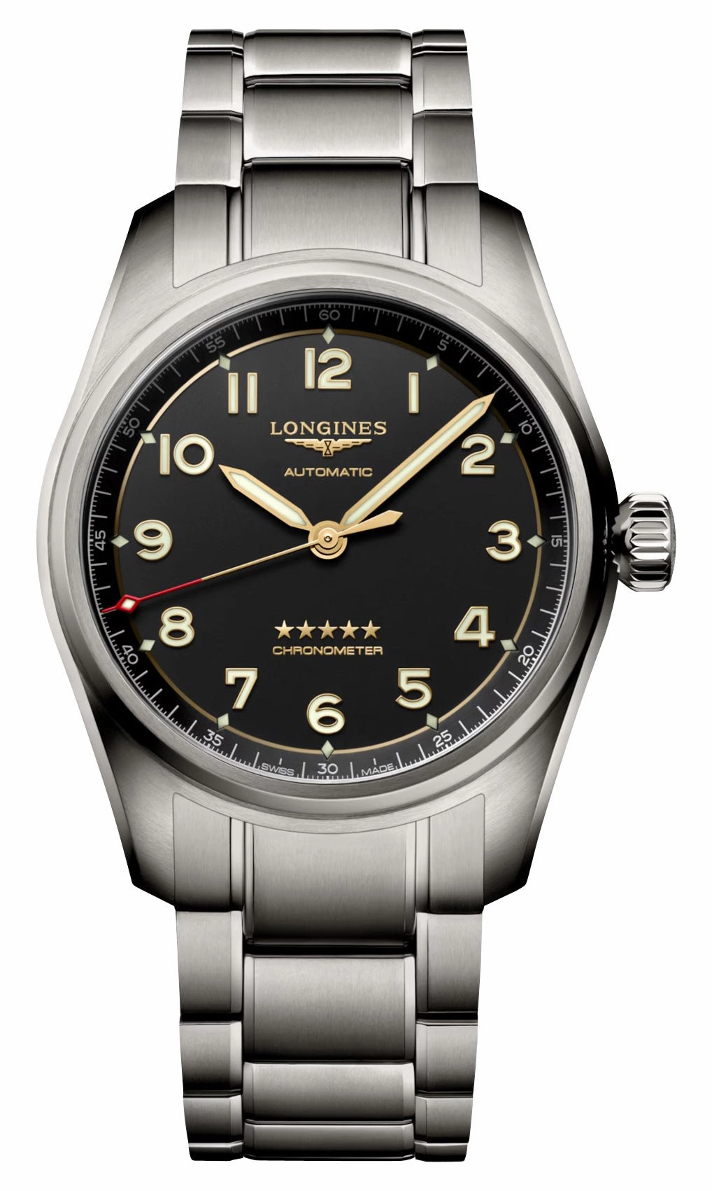 Longines Spirit Automatic Chronometer Titanium Gray Dial Mens Watch L3.810.1.53.6