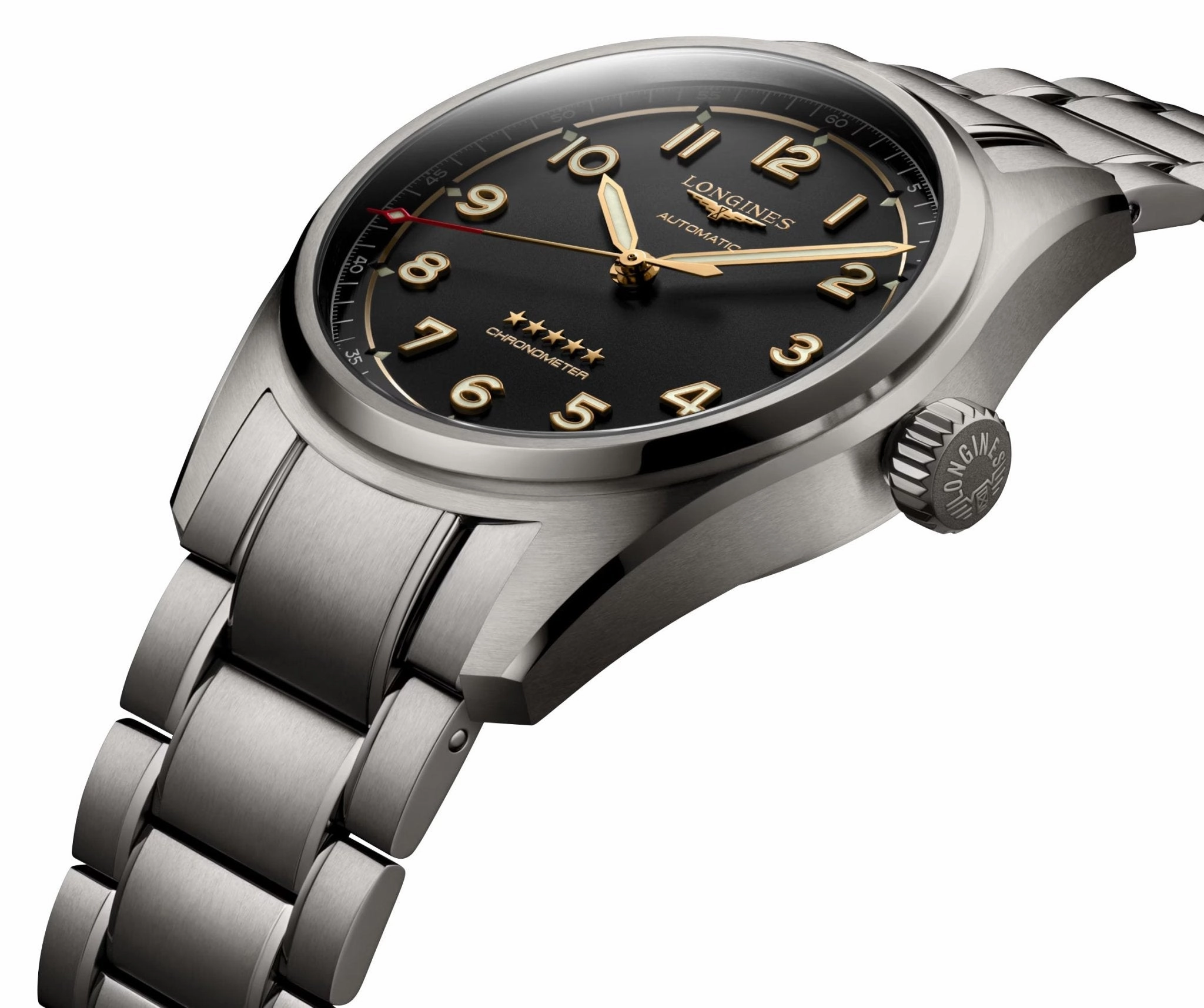 Longines Spirit Automatic Chronometer Titanium Gray Dial Mens Watch L3.810.1.53.6