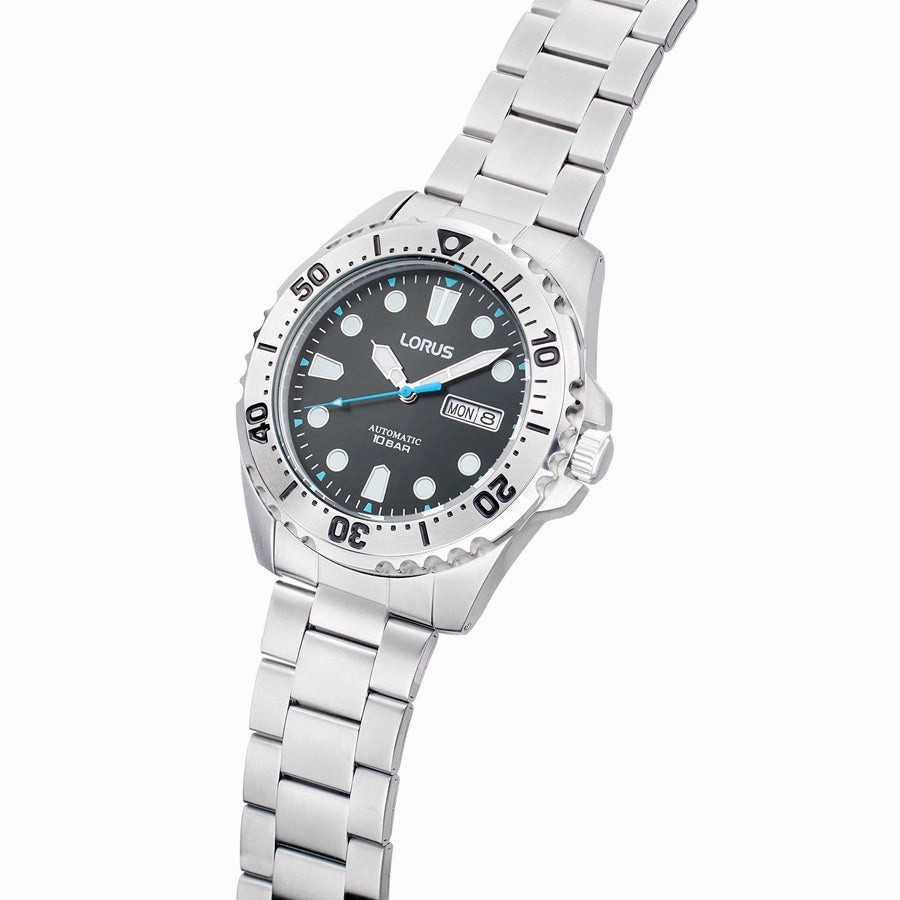 Lorus Automatic Black and Blue 'Power Sports' Mens Watch RL471BX9