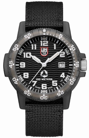 Luminox Leatherback SEA Turtle Giant ECO #tide Black rPET Strap Date Quartz Mens Watch XS.0321.ECO