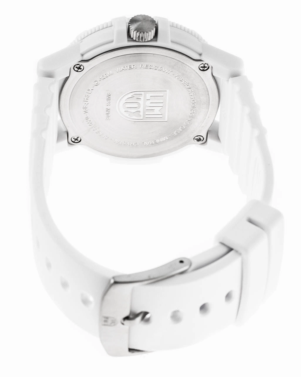 Luminox Leatherback SEA Turtle Giant White Fiberglass Compound White Dial White Rubber Strap Date Quartz Mens Watch XS.0327.WO
