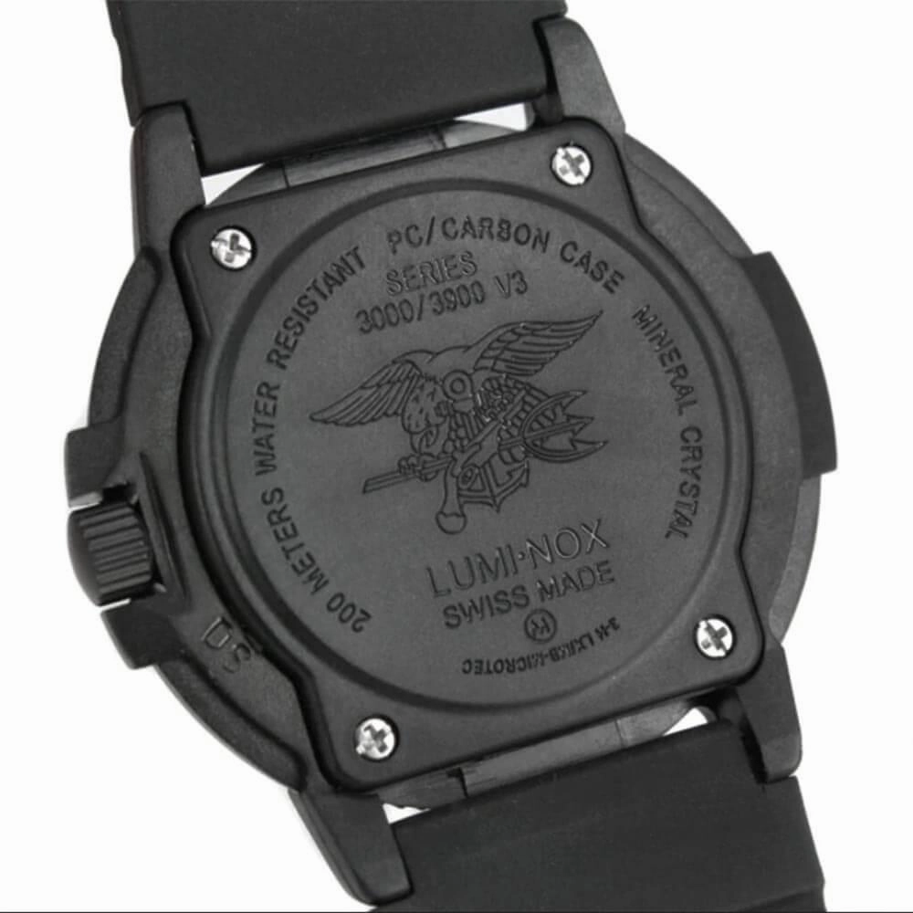 Luminox Men's Black Strap Watch - Blackout Navy Seal Black Dial Dive | 3001.BO