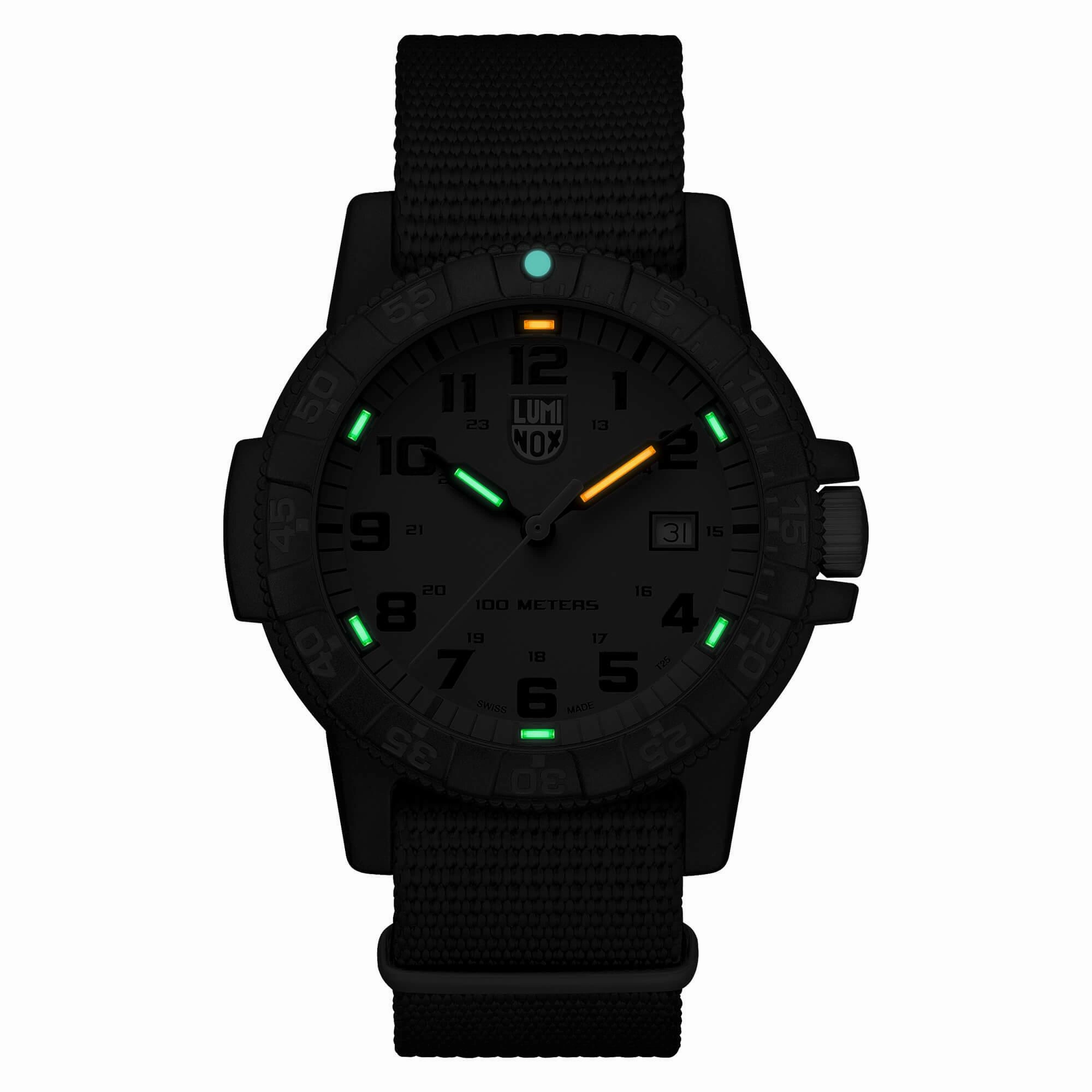Luminox Men's Quartz Watch - Sea Turtle Giant 0320 Series Green Dial Strap | 0337