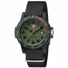 Luminox Men's Quartz Watch - Sea Turtle Giant 0320 Series Green Dial Strap | 0337