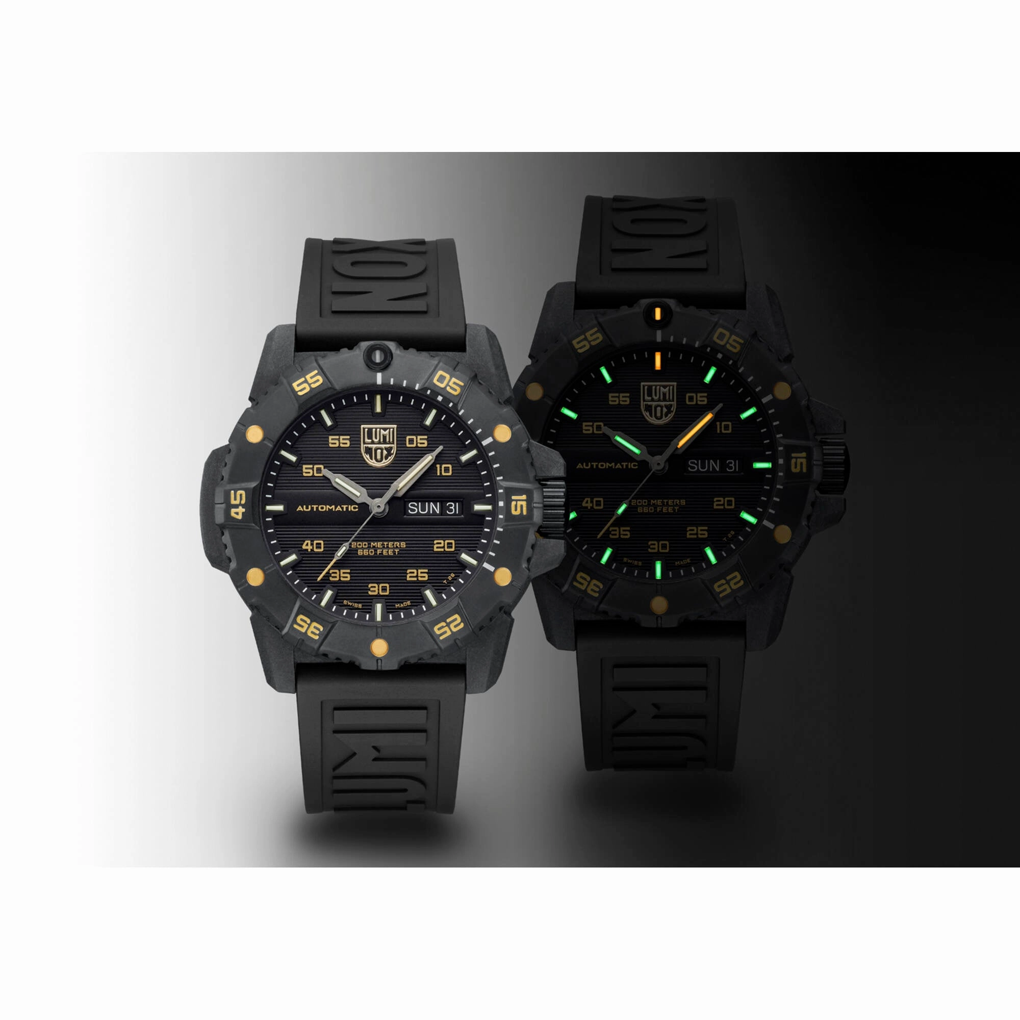 Luminox Men's Watch - Master Carbon Seal Automatic Black Dial Strap | XS.3865.GOLD