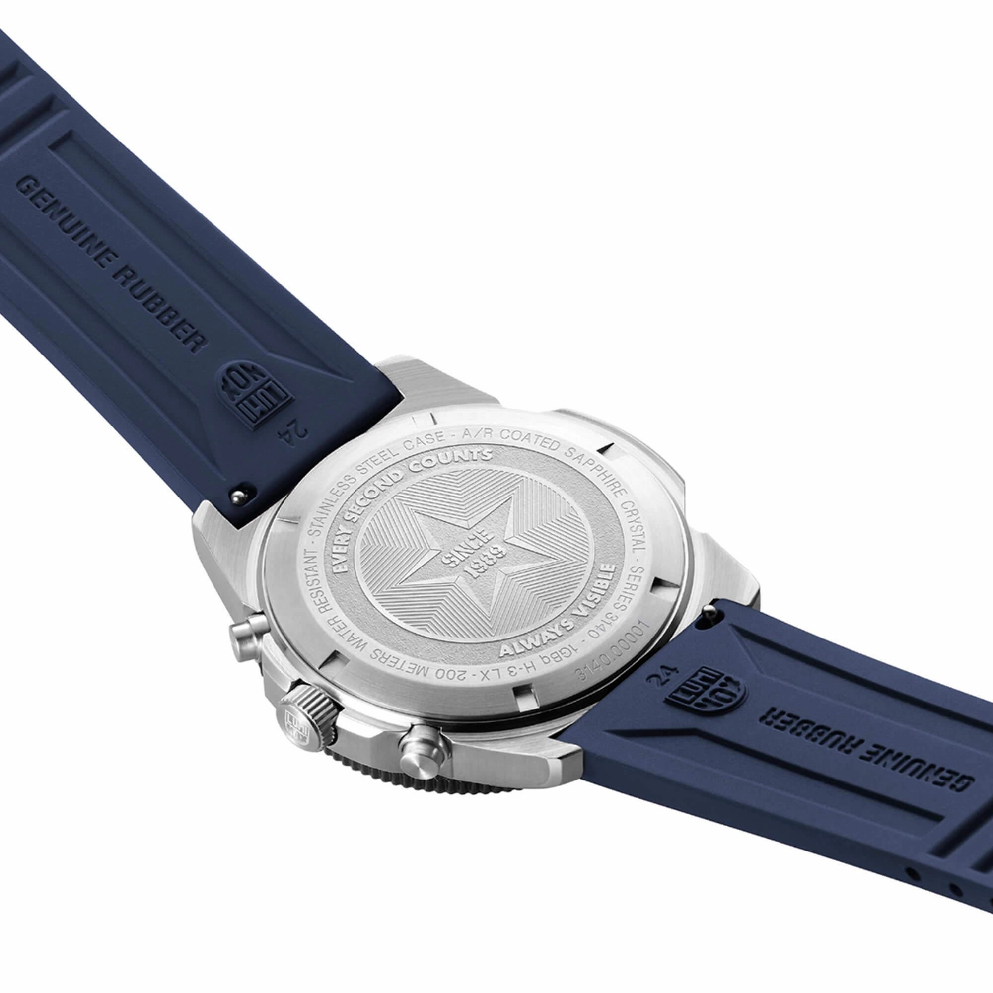 Luminox Men's Watch - Pacific Diver Swiss Quartz Chrono Blue Rubber Strap | XS.3143