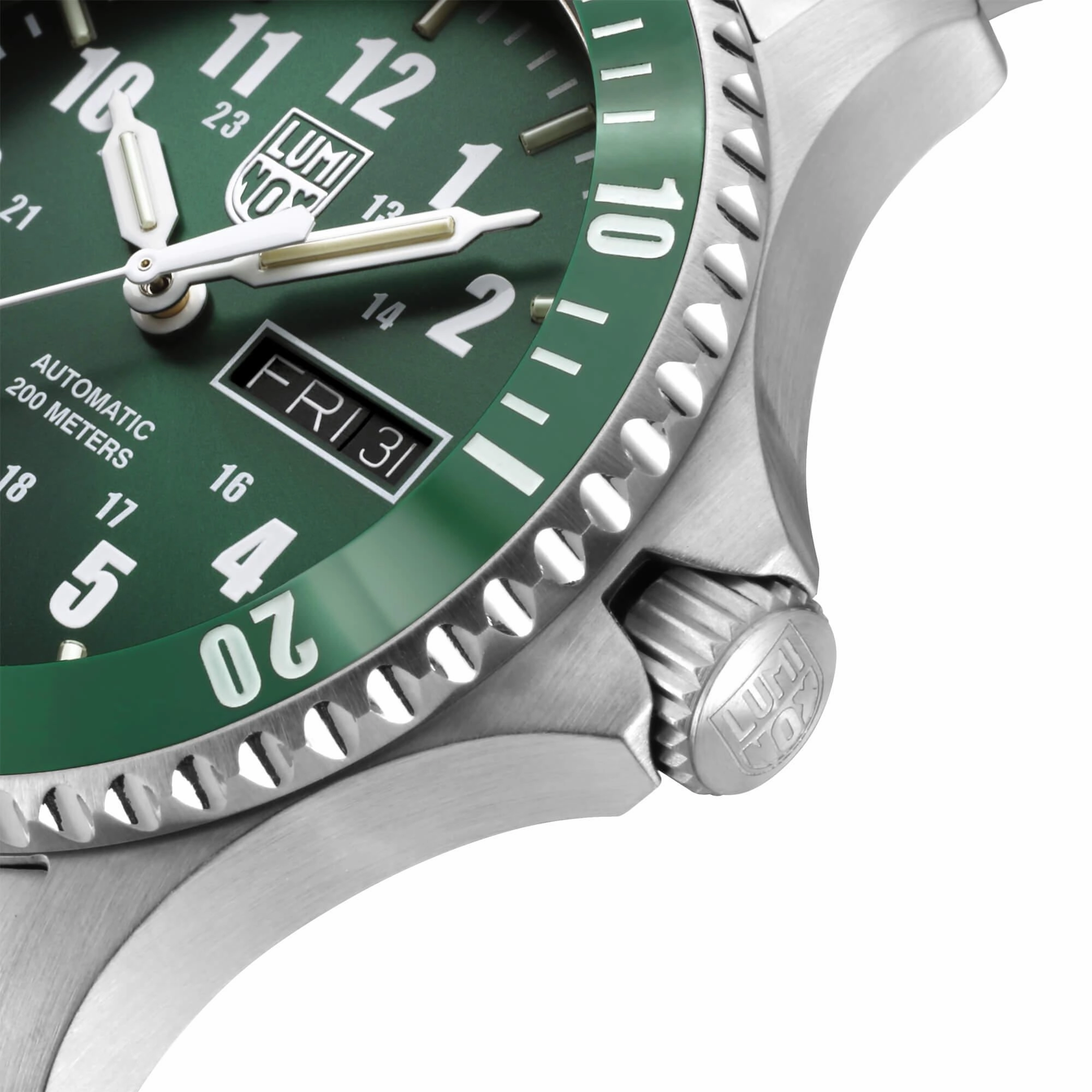 Luminox Men's Watch - Sport Timer Automatic Green Dial Steel Bracelet Dive | XS.0937