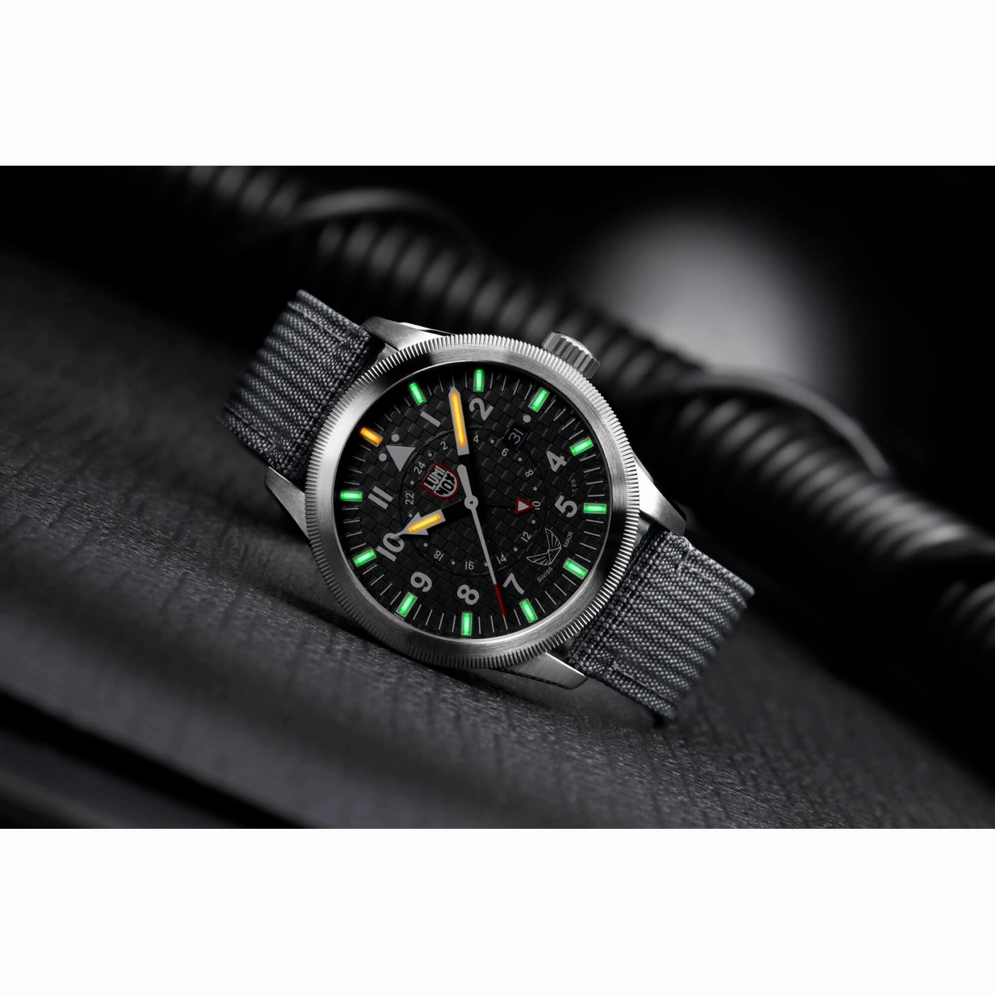 Luminox Men's Watch - Volition America Quartz Black Dial Grey Strap | XA.9522.VOL