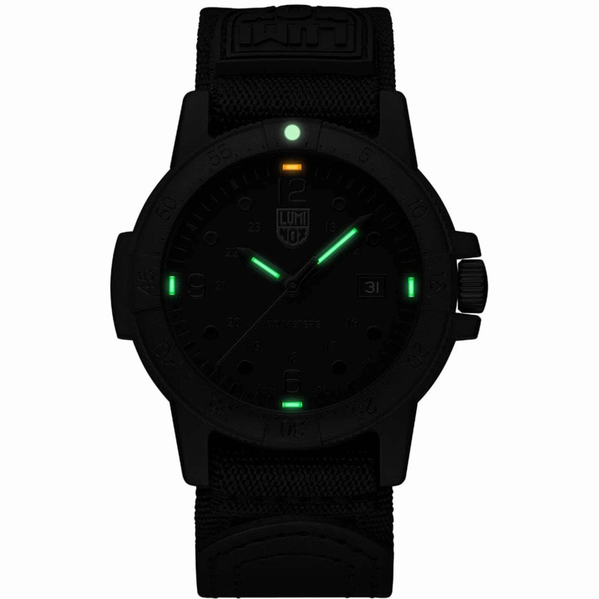 Luminox Men's Watch G Sea Bass Black Dial Velcro Fast Strap Date X2.2001.BO.F
