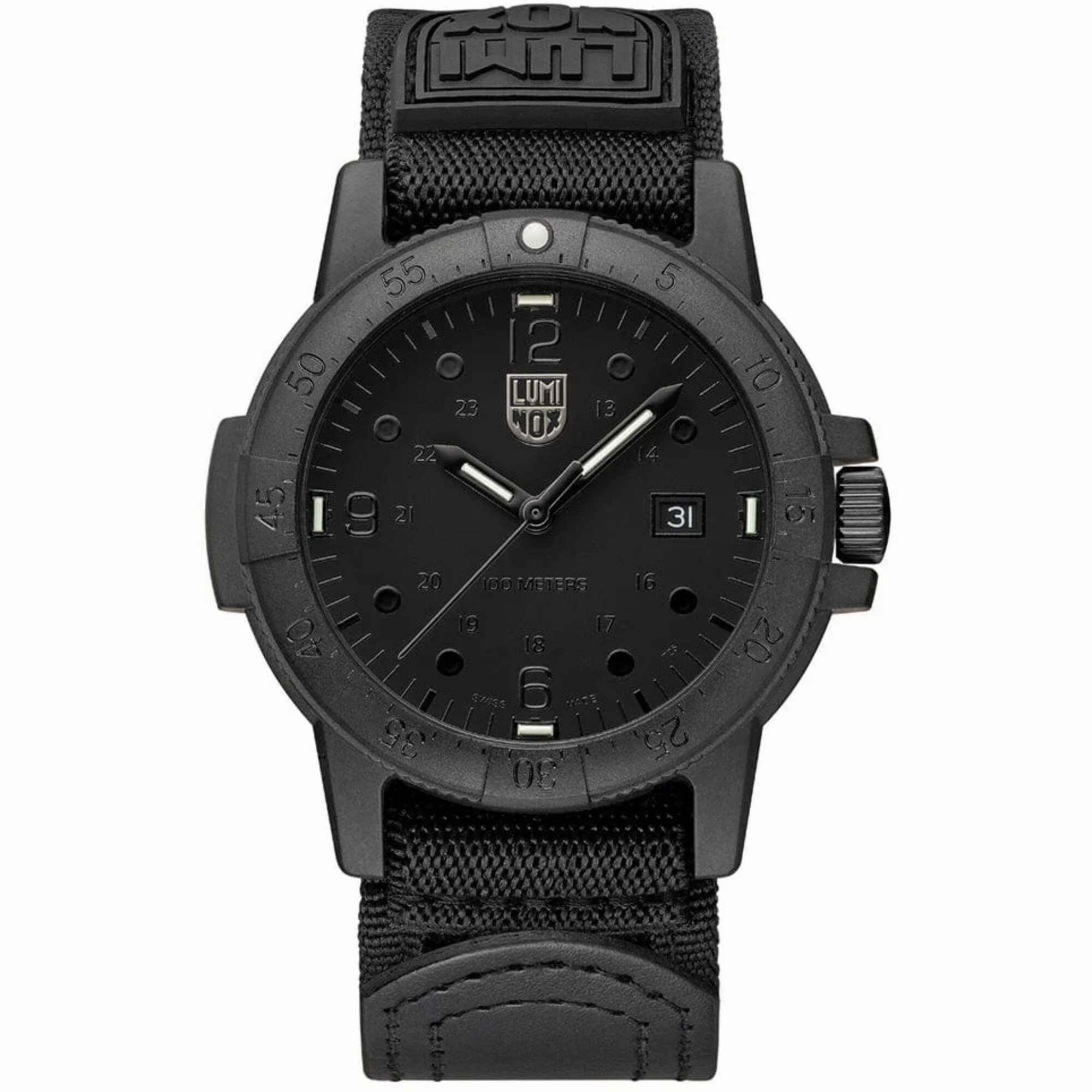 Luminox Men's Watch G Sea Bass Black Dial Velcro Fast Strap Date X2.2001.BO.F