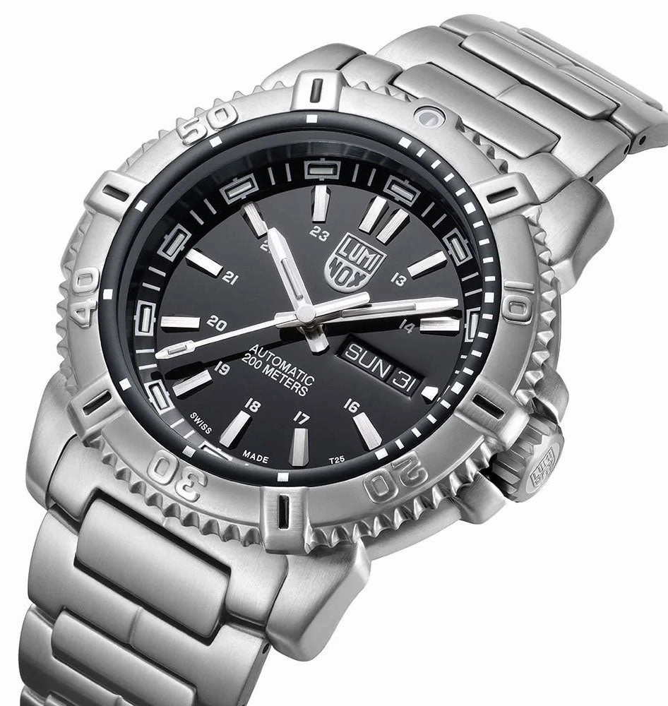 Luminox Modern Mariner Automatic Stainless Steel Black Dial Day/Date Divers Mens Watch XS.6502.NV