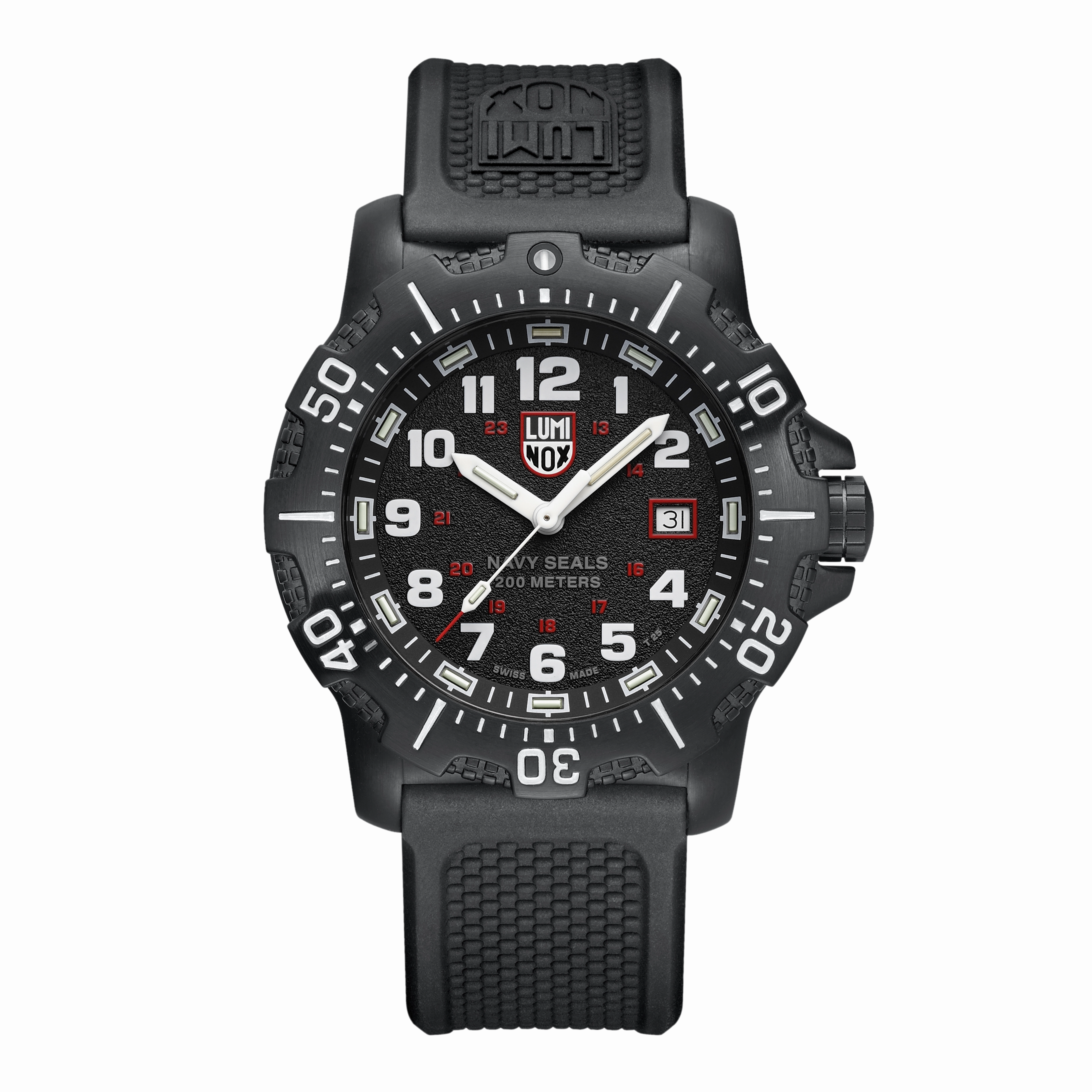 Luminox Navy Seal Black Dial Rubber Band Watch XS.4231.SET