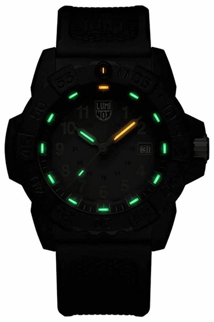 Luminox Navy SEAL CARBONOX Gray Dial Black Rubber Strap Date Divers Quartz Mens Watch XS.3508.GOLD