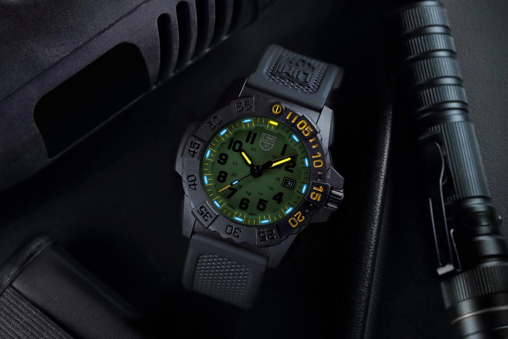 Luminox Navy Seal Foundation Green Dial Watch XS.3517.NSF.SET