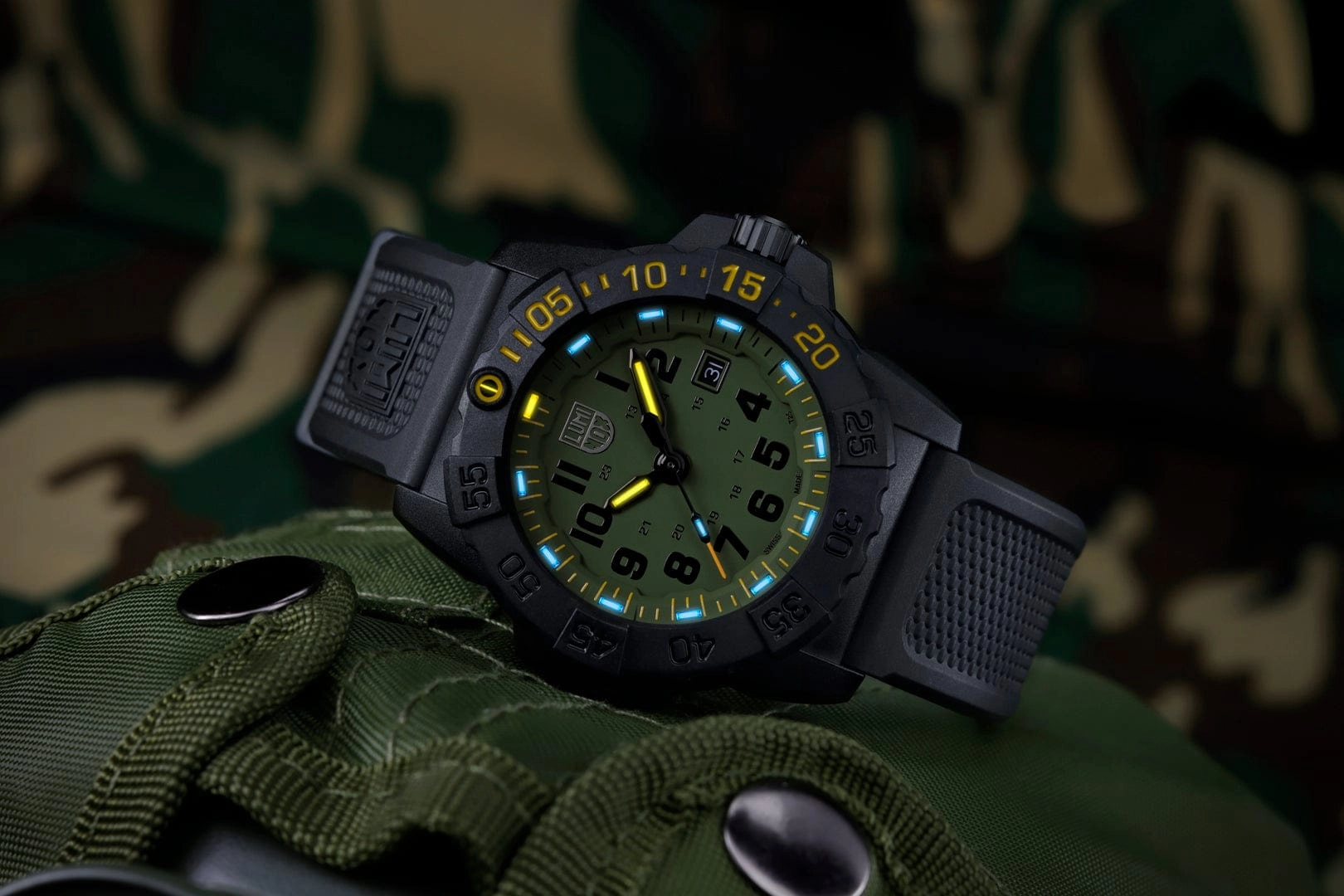 Luminox Navy Seal Foundation Green Dial Watch XS.3517.NSF.SET