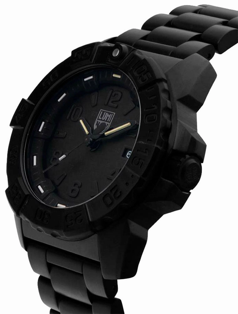 Luminox Navy SEAL Ion Plated Stainless Steel Black Dial Date Divers Quartz Mens Watch XS.3252.BO.L