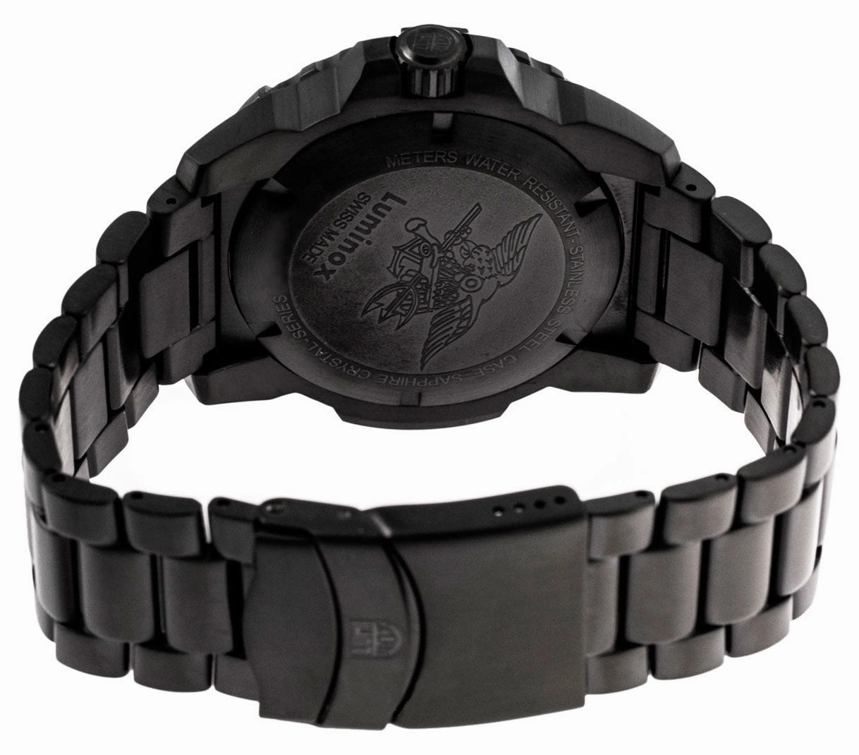 Luminox Navy SEAL Ion Plated Stainless Steel Black Dial Date Divers Quartz Mens Watch XS.3252.BO.L
