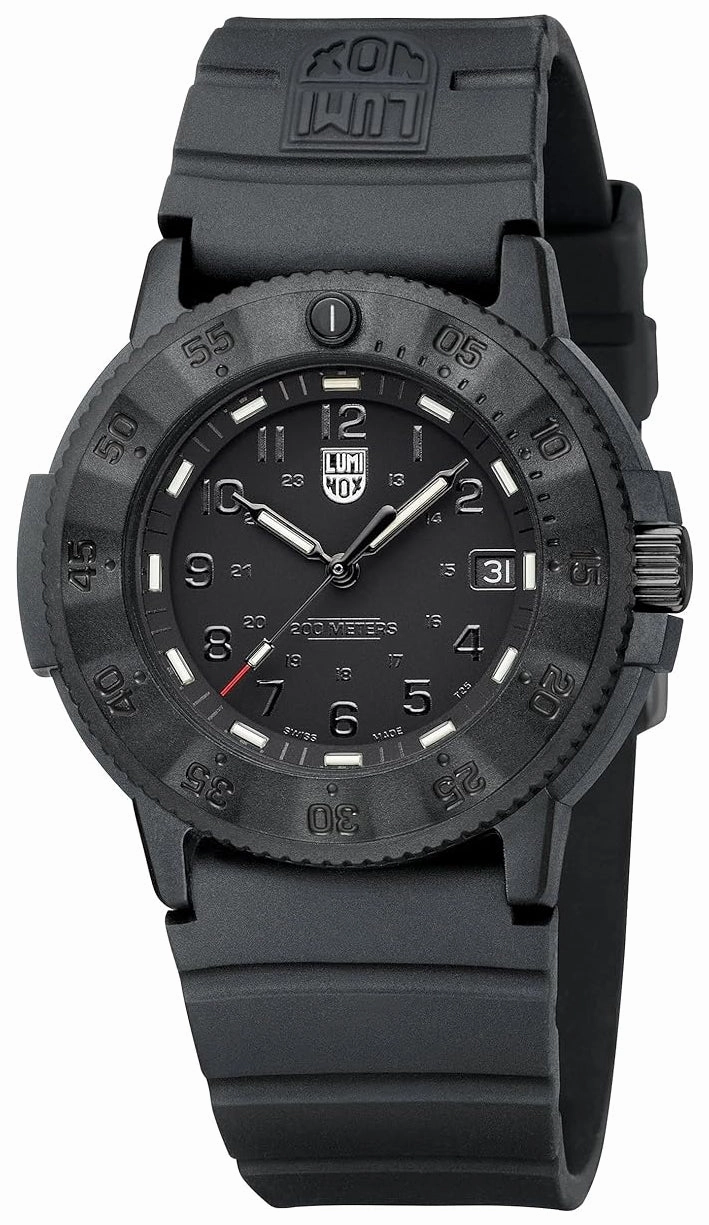 Luminox Original Navy SEAL CARBONOX Black Dial Black Rubber Strap Date Divers Quartz Mens Watch XS.3001.EVO.BO