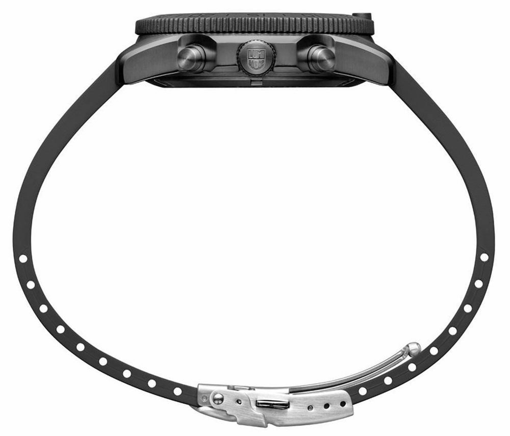 Luminox Pacific Diver Chronograph Black PVD Black Dial Black Rubber Strap Day/Date Divers Quartz Mens Watch XS.3141.BO
