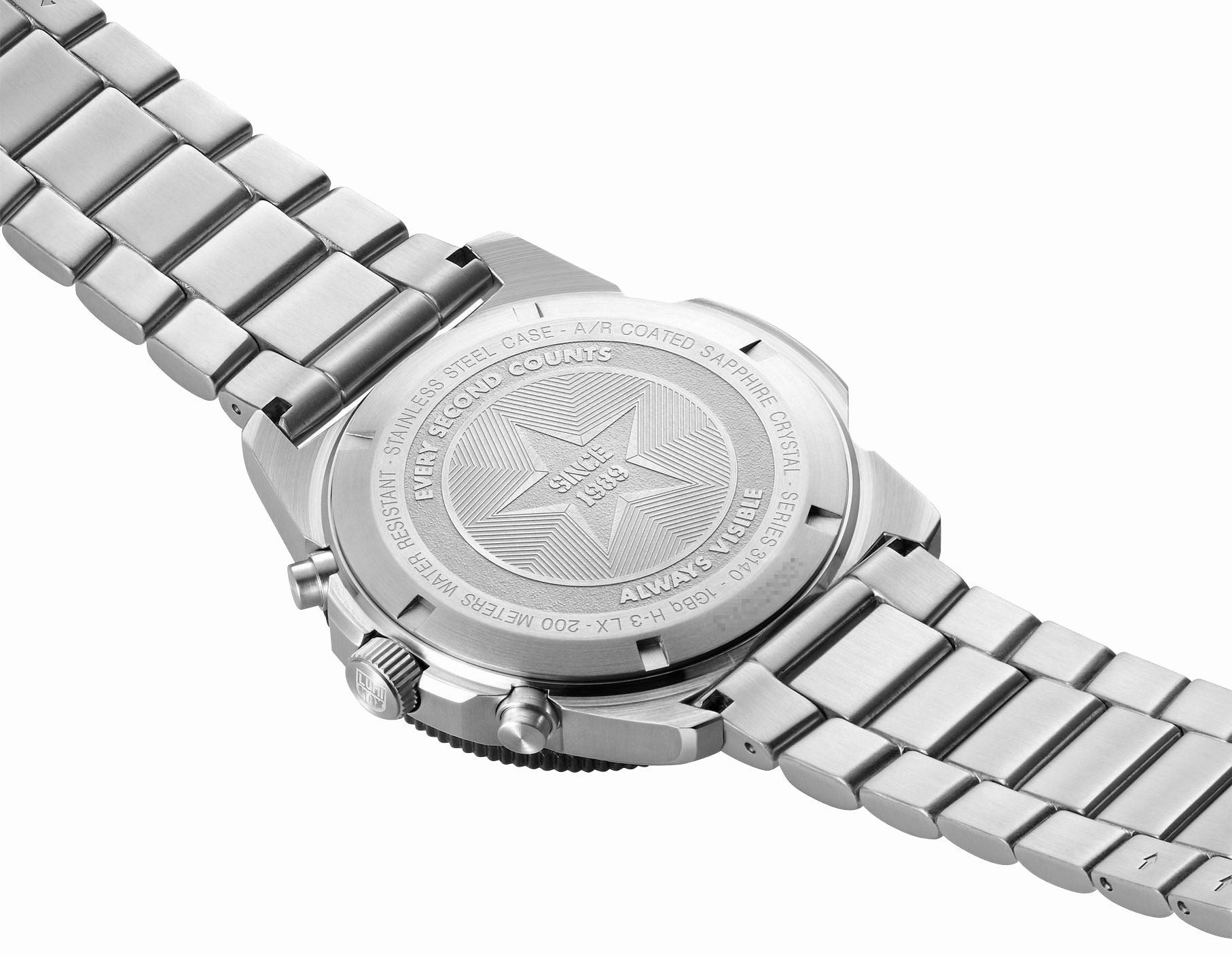 Luminox Pacific Diver Chronograph Stainless Steel Black Dial Day/Date Divers Quartz Mens Watch XS.3142