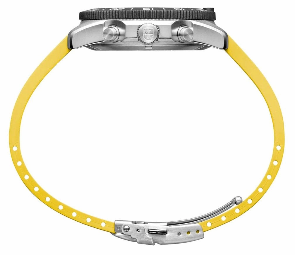 Luminox Pacific Diver Chronograph Stainless Steel Black Dial Yellow/Black Interchangeable Rubber Strap Day/Date Divers Quartz Mens Watch XS.3145.SET