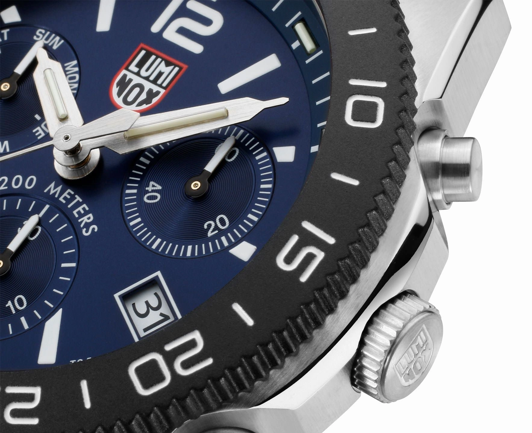 Luminox Pacific Diver Chronograph Stainless Steel Blue Dial Day/Date Divers Quartz Mens Watch XS.3144