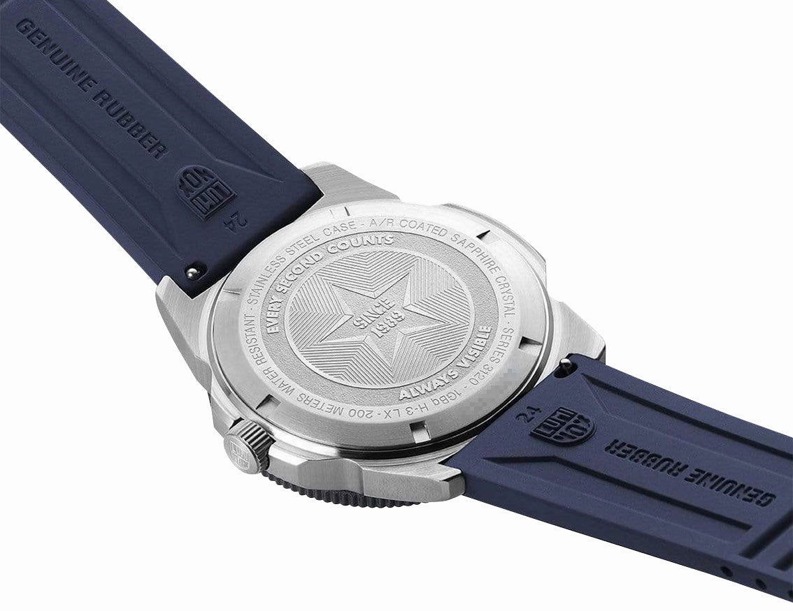 Luminox Pacific Diver Stainless Steel Blue Dial Blue Rubber Strap Date Divers Quartz Mens Watch XS.3123.DF