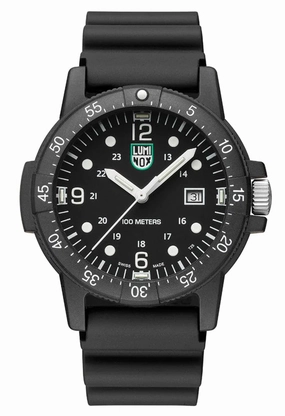 Luminox Sea Bass CARBONOX Black Dial Black Rubber Strap Date Quartz Mens Watch X2.2001