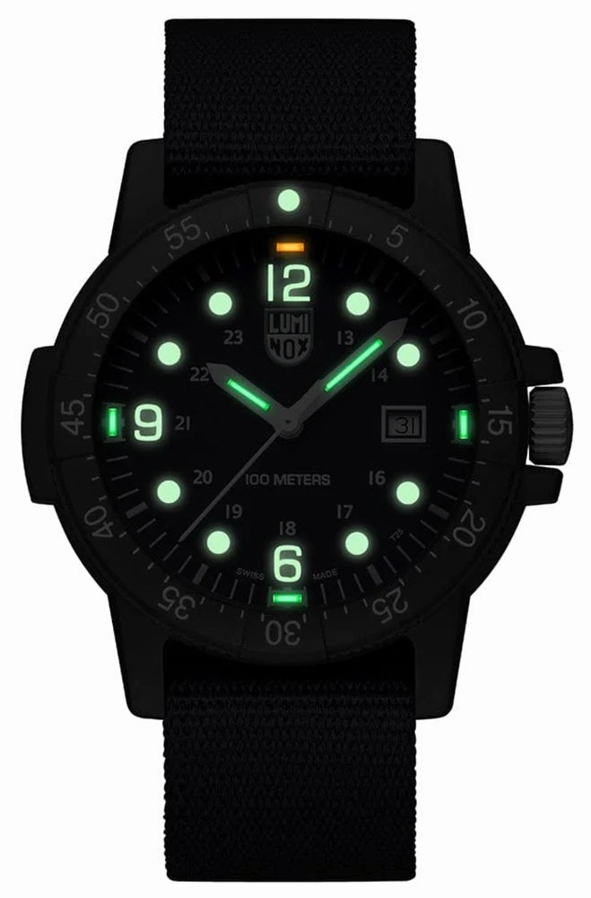 Luminox Sea Bass CARBONOX Blue Dial Blue rPET Strap Date Quartz Mens Watch X2.2003.ND