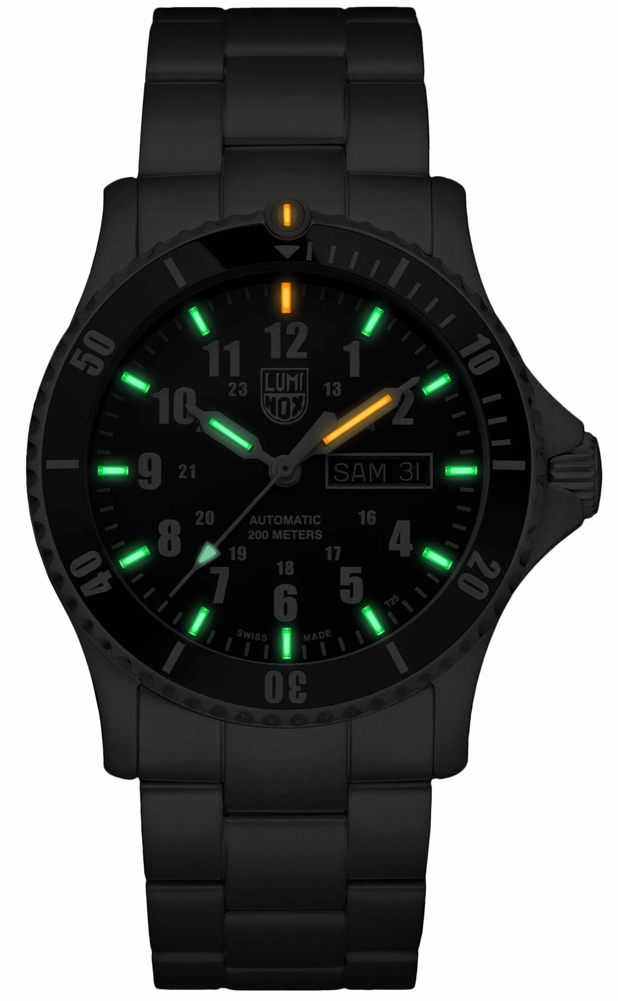 Luminox Sport Timer Automatic Stainless Steel Blue Dial Day/Date Divers Mens Watch XS.0924
