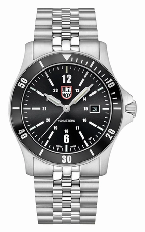 Luminox Sport Timer Stainless Steel Black Dial Date Quartz Mens Watch XS.0911