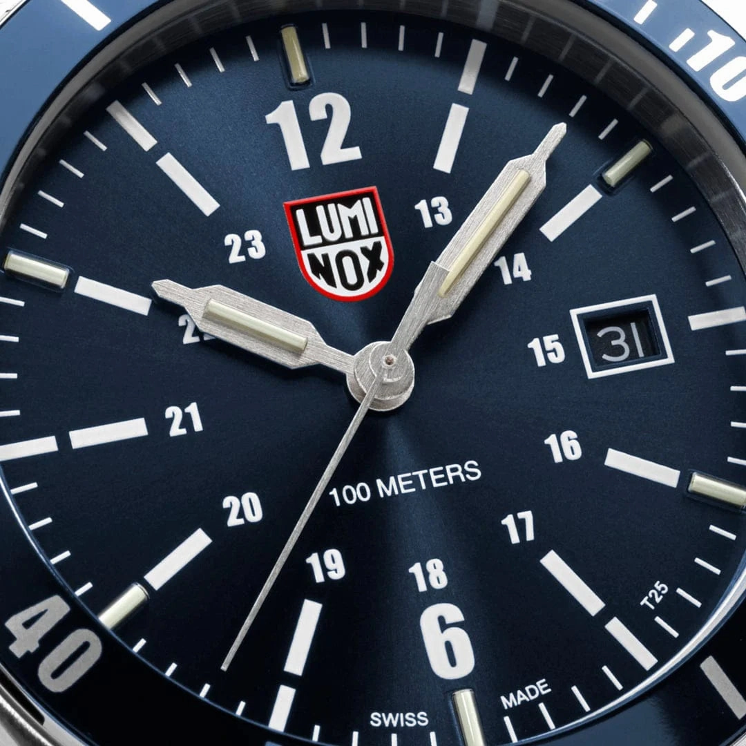 Luminox Sport Timer Stainless Steel Blue Dial Date Quartz Mens Watch XS.0913