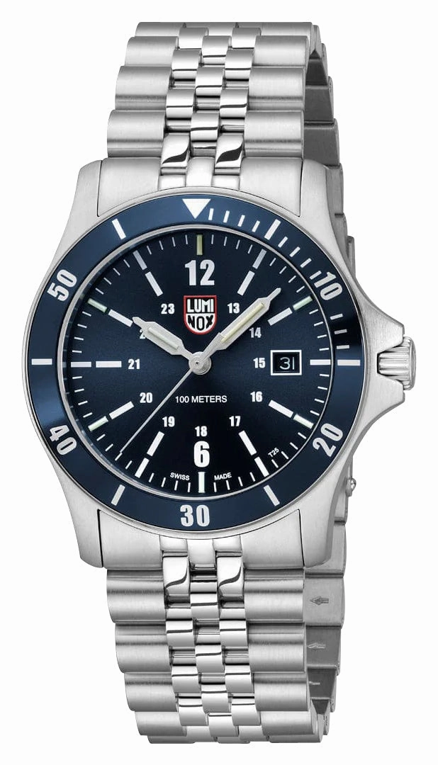 Luminox Sport Timer Stainless Steel Blue Dial Date Quartz Mens Watch XS.0913